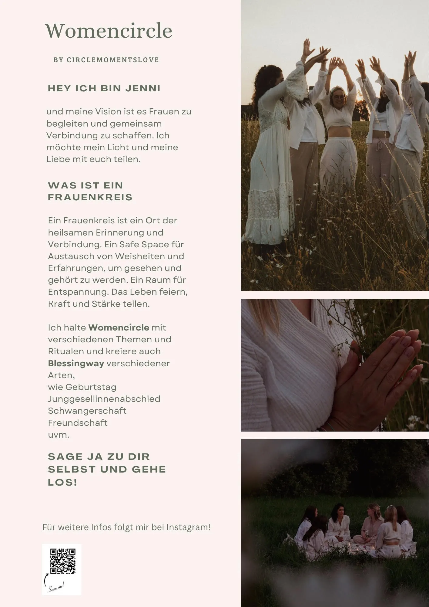 Flyer zum Womencircle mit Jennifer Richter